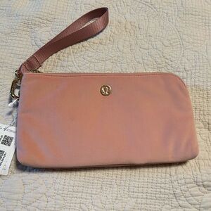 Lululemon Curved Wristlet- Pink Velour